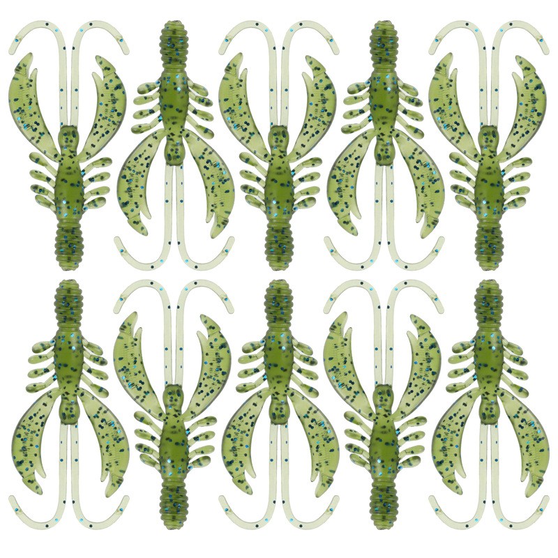Shrimp-shaped road subbait soft bait soft worm backfishing Dezhou fishing group 65mm4g perch Mandarin fish snakefish bait