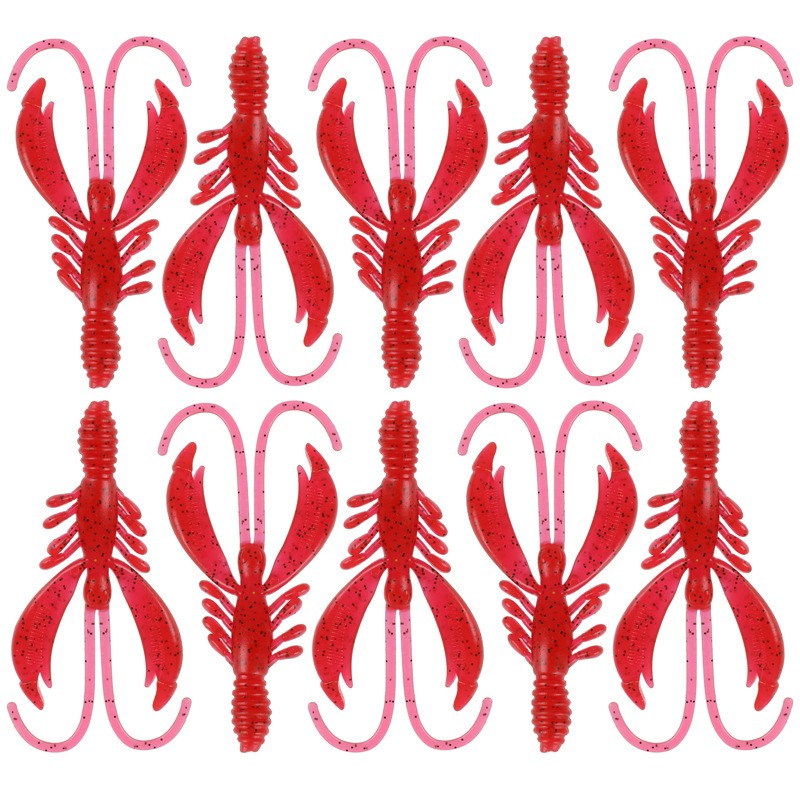 Shrimp-shaped road subbait soft bait soft worm backfishing Dezhou fishing group 65mm4g perch Mandarin fish snakefish bait