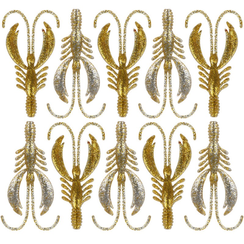 Shrimp-shaped road subbait soft bait soft worm backfishing Dezhou fishing group 65mm4g perch Mandarin fish snakefish bait